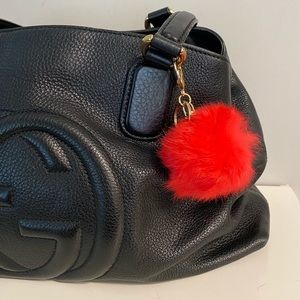 💕 3 for $75 💕 Red Rabbit Fur Bag Charm